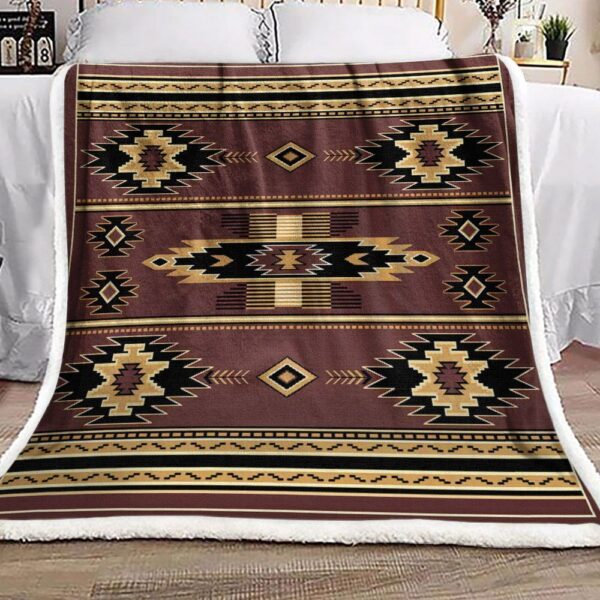 Native American Fleece Blanket Sherpa Blanket