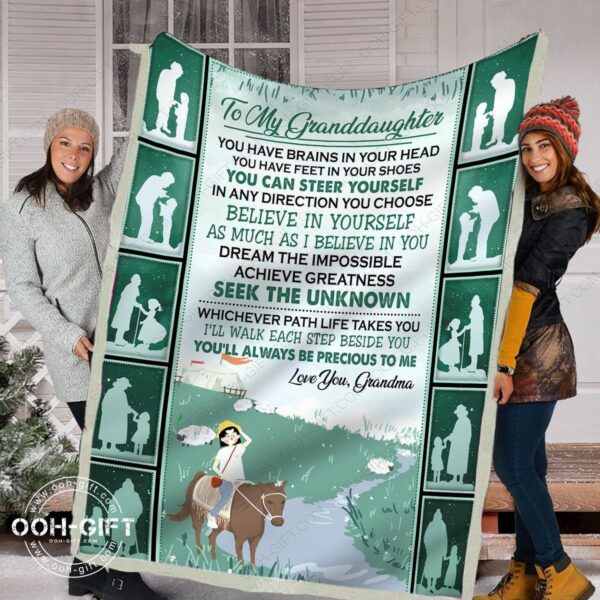 Granddaughter Dream The Impossible Fleece Blanket Sherpa Blanket