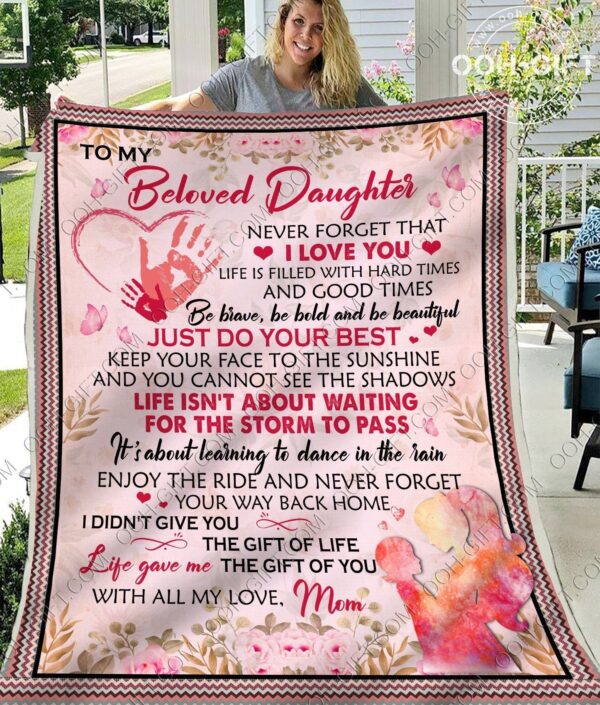 Daughter Just Do Your Best Fleece Blanket Sherpa Blanket