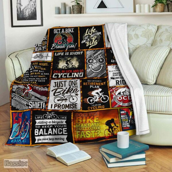 Cycling Fleece Blanket Sherpa Blanket