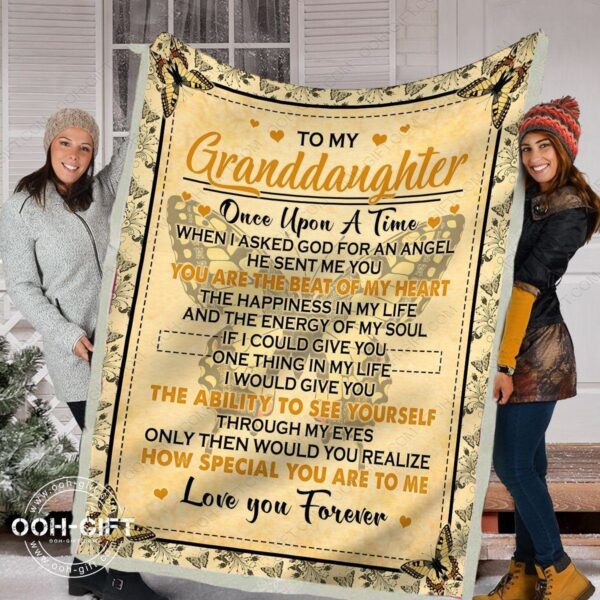 Granddaughter My Angel Girl Fleece Blanket Sherpa Blanket