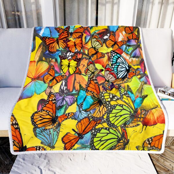 Love Butterflies Fleece Blanket Sherpa Blanket