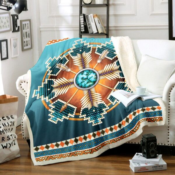 Native American Fleece Blanket Sherpa Blanket