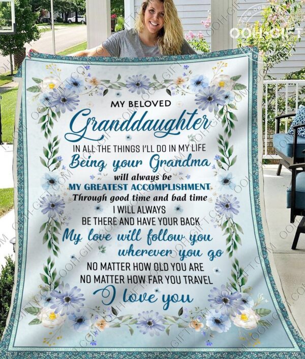 My Beloved Granddaughter Fleece Blanket Sherpa Blanket