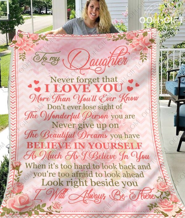 Daughter Always Beside You Fleece Blanket Sherpa Blanket