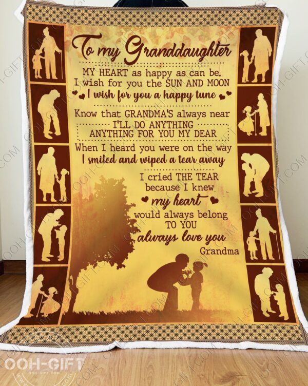 Granddaughter I Love You Fleece Blanket Sherpa Blanket