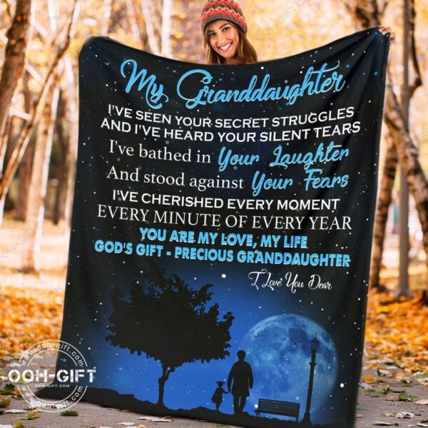 Precious Granddaughter Fleece Blanket Sherpa Blanket
