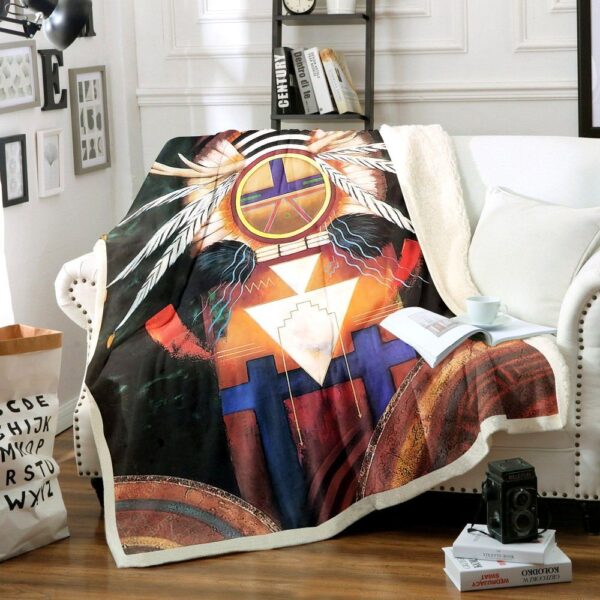 Native American Fleece Blanket Sherpa Blanket