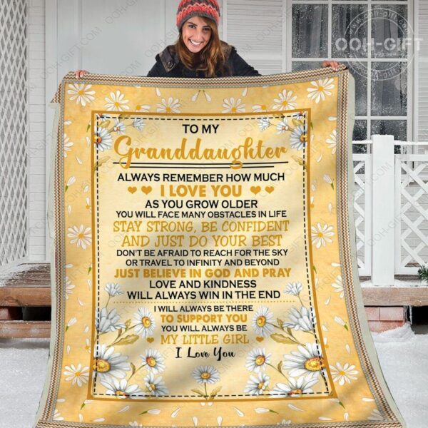 Granddaughter Love My Little Girl Fleece Blanket Sherpa Blanket
