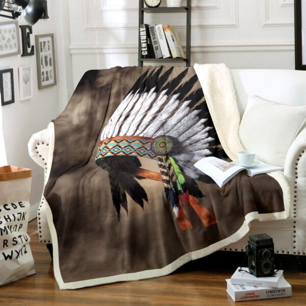 Native American Fleece Blanket Sherpa Blanket