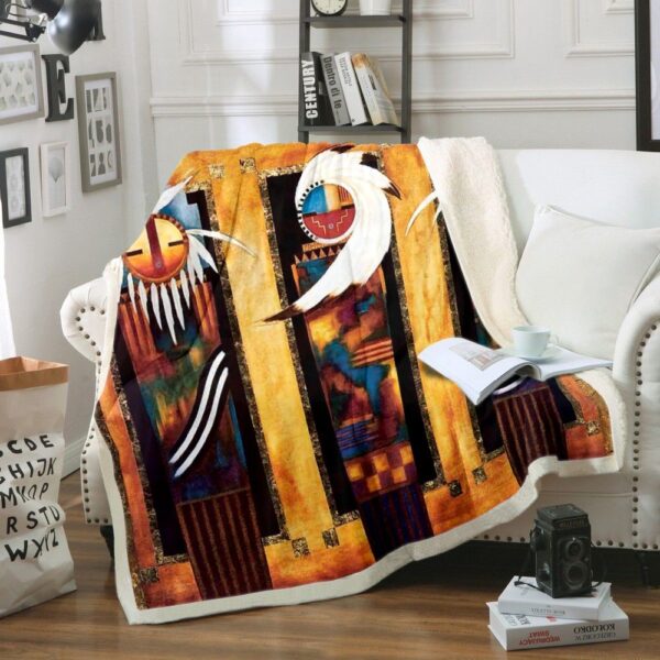 Native American Fleece Blanket Sherpa Blanket