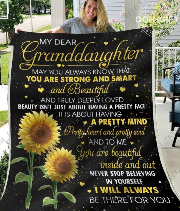 Granddaughter Beautiful Granddaughter Fleece Blanket Sherpa Blanket