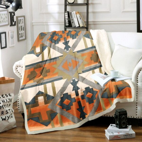 Native American Fleece Blanket Sherpa Blanket