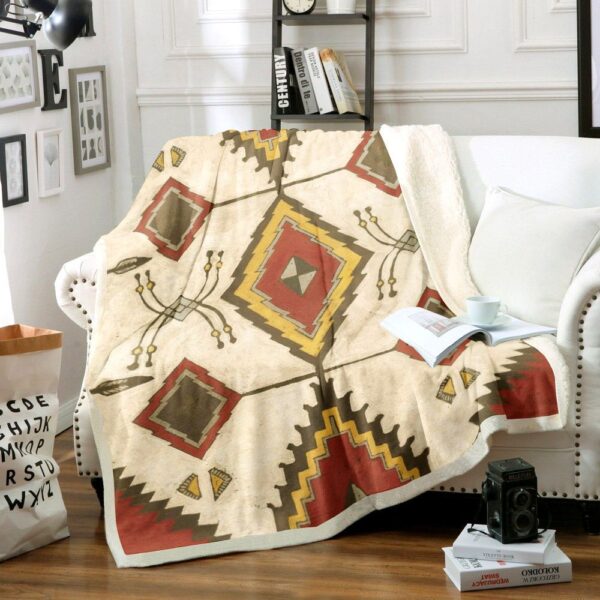 Native American Fleece Blanket Sherpa Blanket