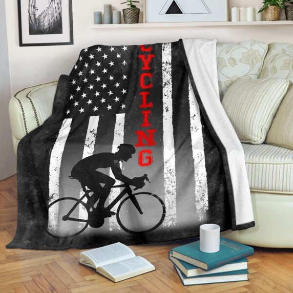 Cycling Fleece Blanket Sherpa Blanket