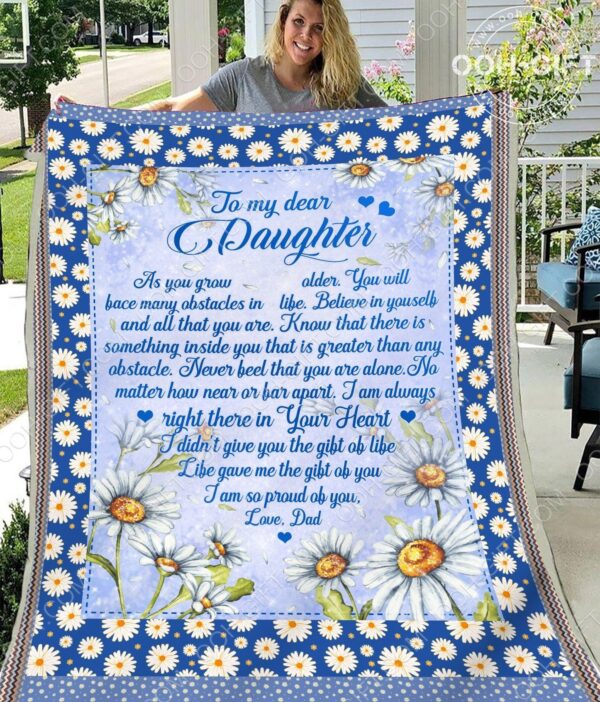 Daughter I Love My Daughter Fleece Blanket Sherpa Blanket