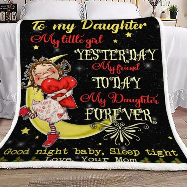 To My Daughter Fleece Blanket Sherpa Blanket