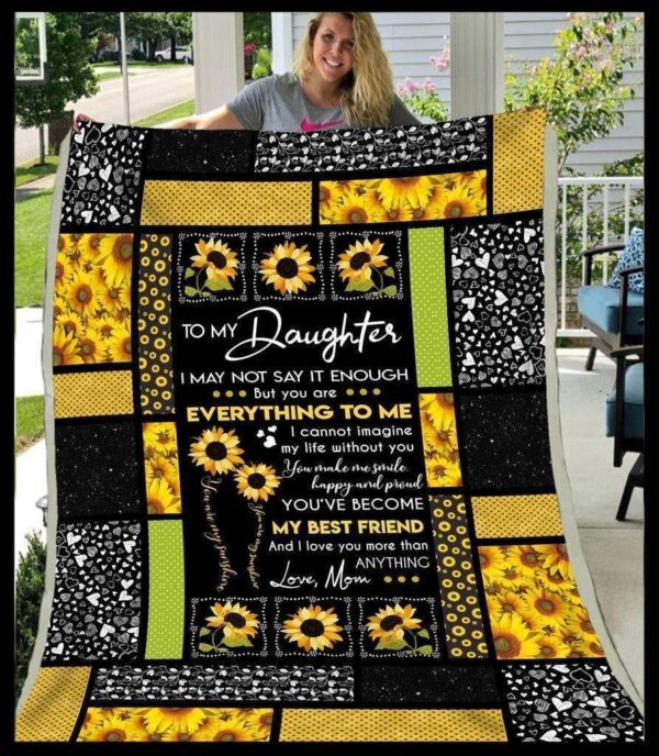 To My Daughter My Best Friend Fleece Blanket Sherpa Blanket