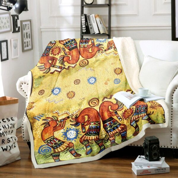 Native American Fleece Blanket Sherpa Blanket