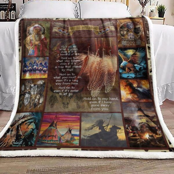Native American Fleece Blanket Sherpa Blanket