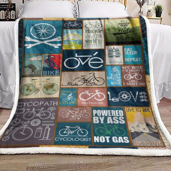 Cycling Fleece Blanket Sherpa Blanket