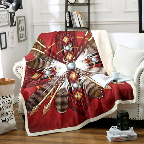 Native American Fleece Blanket Sherpa Blanket