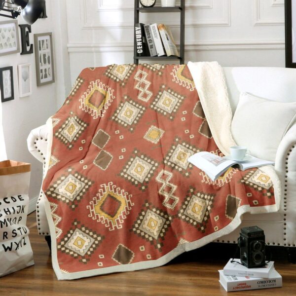 Native American Fleece Blanket Sherpa Blanket