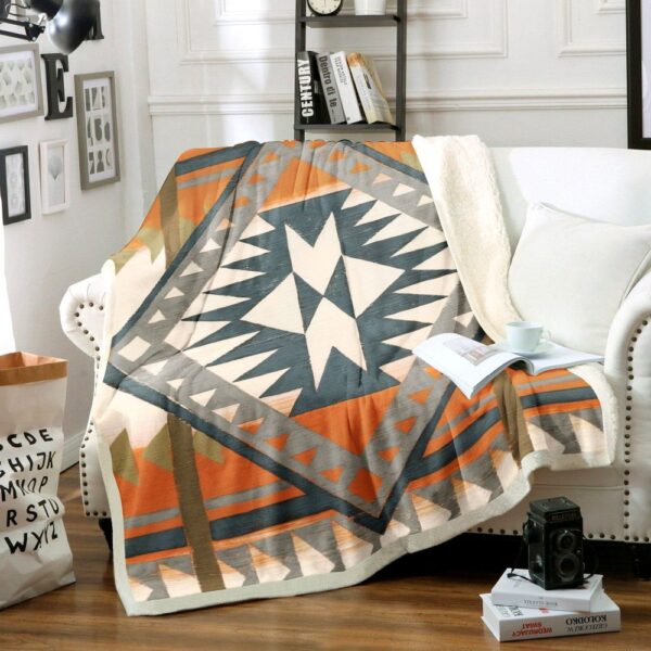 Native American Fleece Blanket Sherpa Blanket