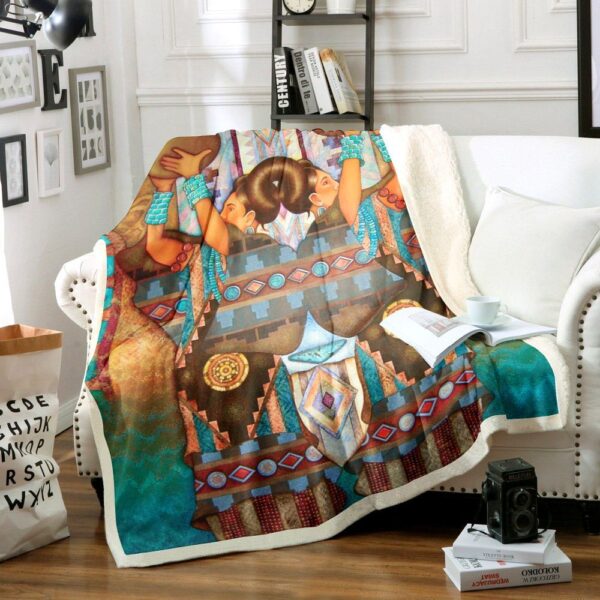 Native American Fleece Blanket Sherpa Blanket