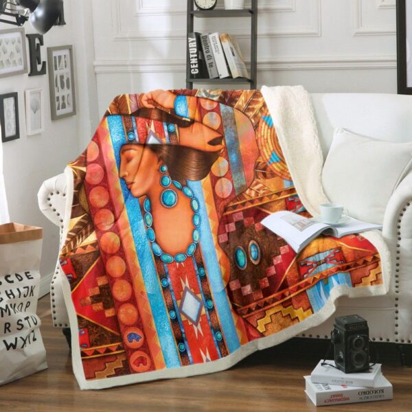 Native American Fleece Blanket Sherpa Blanket