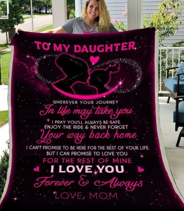 To My Daughter Wherever Your Journey In Life May Take You Fleece Blanket Sherpa Blanket