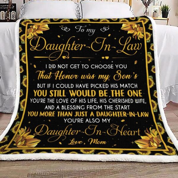 Daughter In Law Fleece Blanket Sherpa Blanket