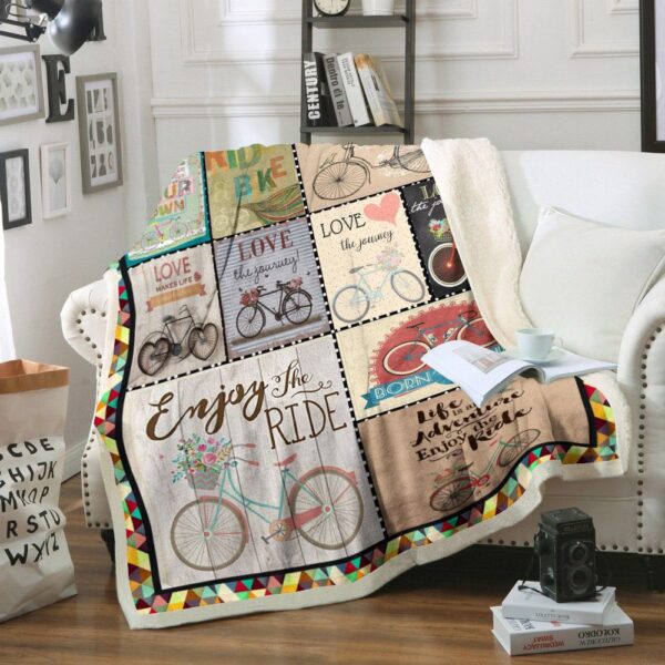 Cycling Fleece Blanket Sherpa Blanket