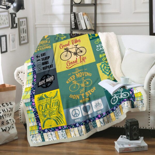 Cycling Fleece Blanket Sherpa Blanket