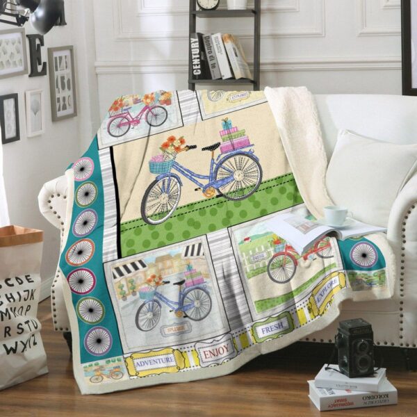 L1411 Cycling Fleece Blanket Sherpa Blanket