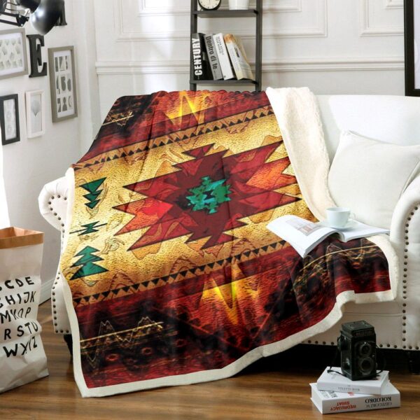 Native American Fleece Blanket Sherpa Blanket
