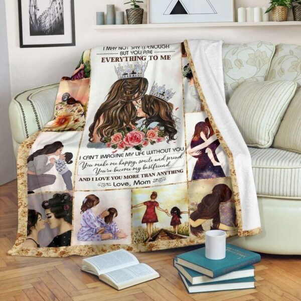 To My Daughter I Love You More Than Anything Fleece Blanket Sherpa Blanket