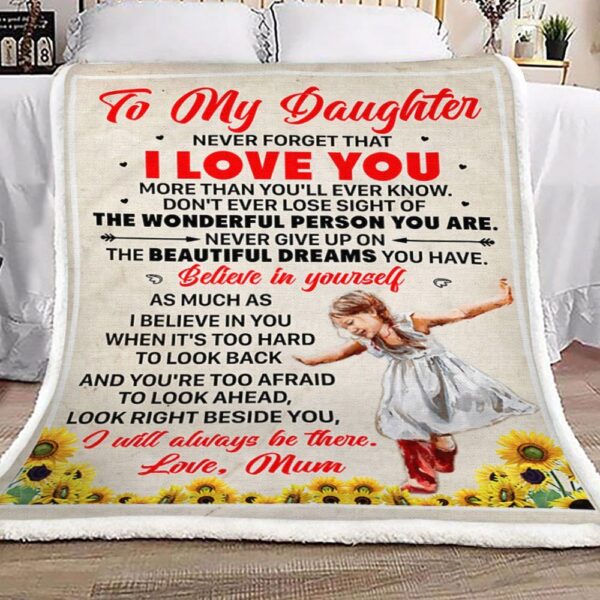 Gift For Daughter Fleece Blanket Sherpa Blanket