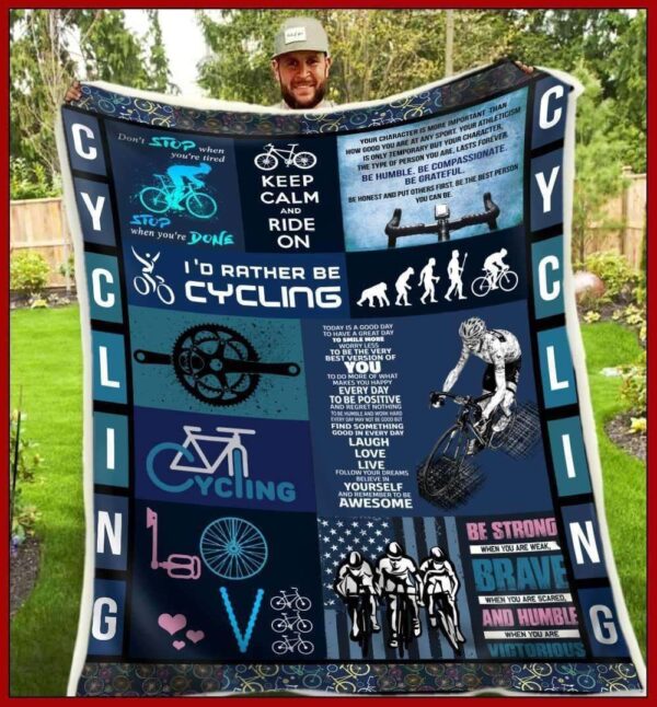 Cycling Fleece Blanket Sherpa Blanket