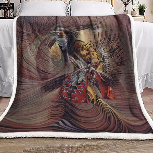 Native American Fleece Blanket Sherpa Blanket
