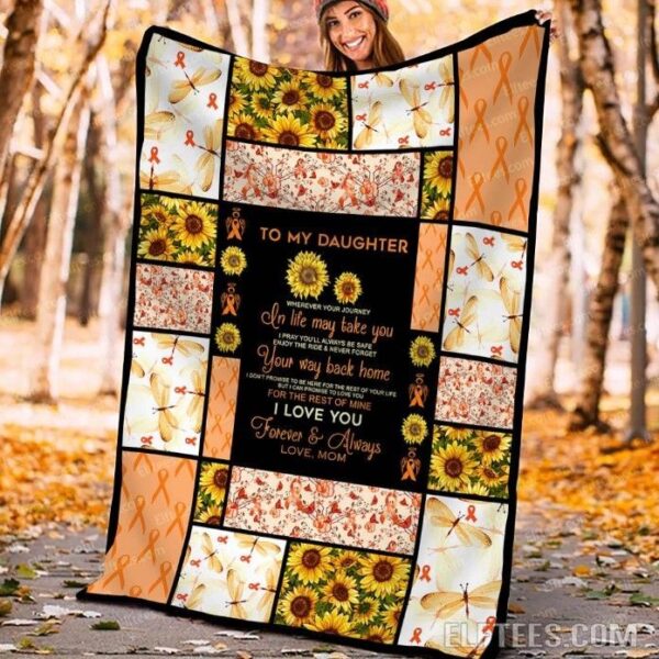 To Daughter Fighting Fleece Blanket Sherpa Blanket