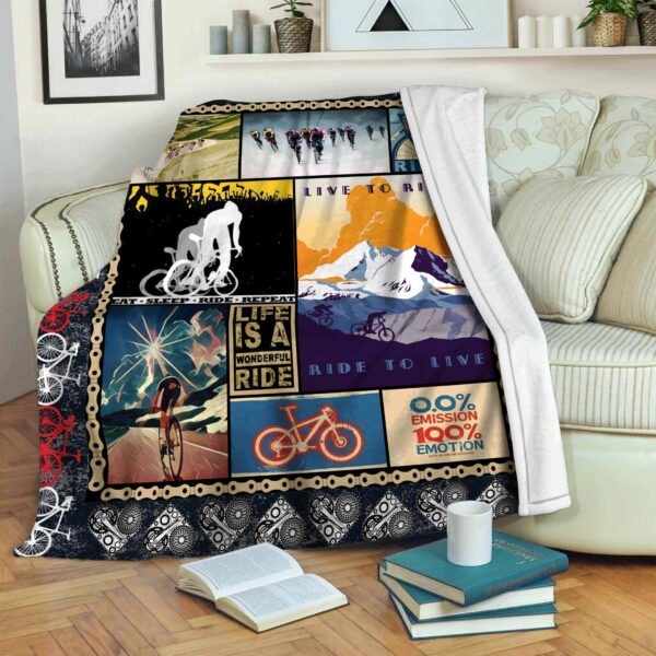Cycling Fleece Blanket Sherpa Blanket