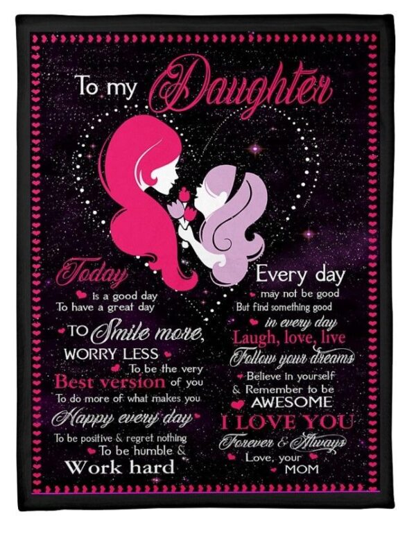 To My Daughter Fleece Blanket Sherpa Blanket
