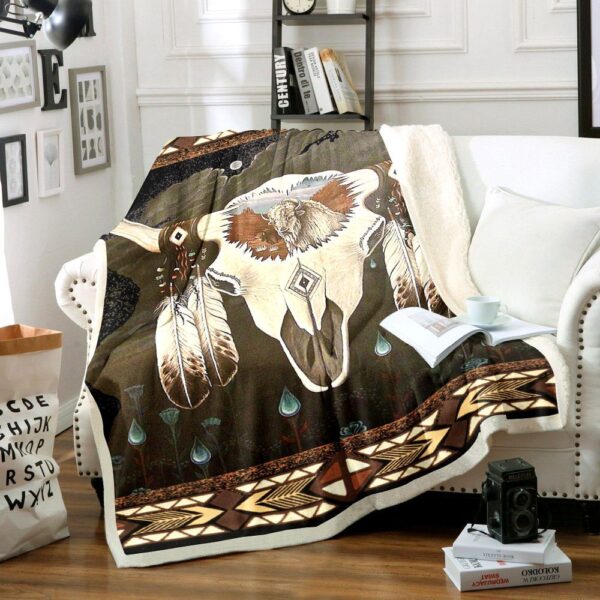 Native American Fleece Blanket Sherpa Blanket