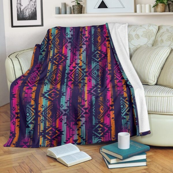 Indians Navajo Aztec Pendleton Tribal Native American Fleece Blanket Sherpa Blanket