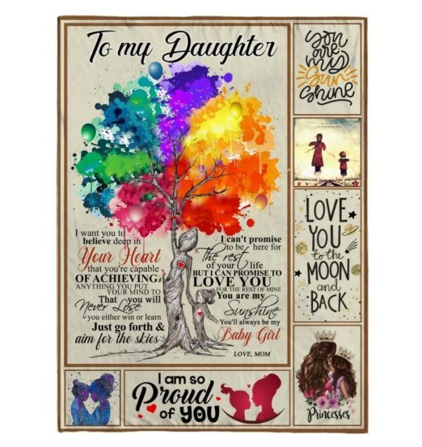 To My Daughter Fleece Blanket Sherpa Blanket
