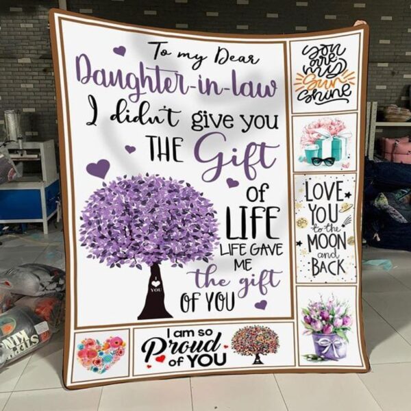 To My Daughter In Law Fleece Blanket Sherpa Blanket