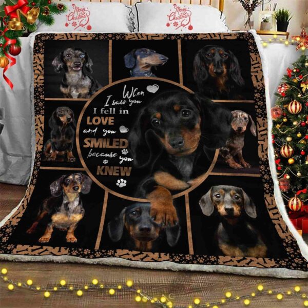 Dachshund Lovely Fleece Blanket Sherpa Blanket