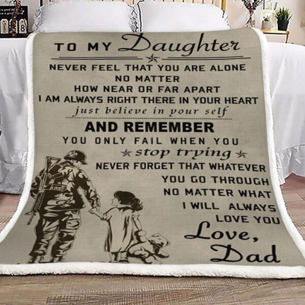 To My Daughter Fleece Blanket Sherpa Blanket