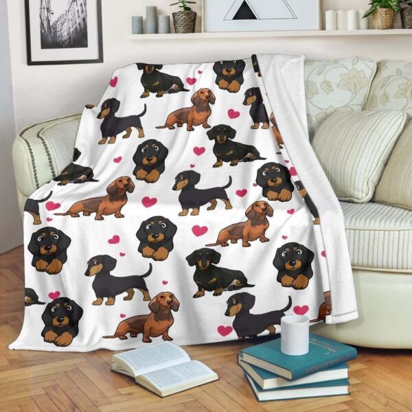 Dachshund Cute The Empress Fleece Blanket Sherpa Blanket